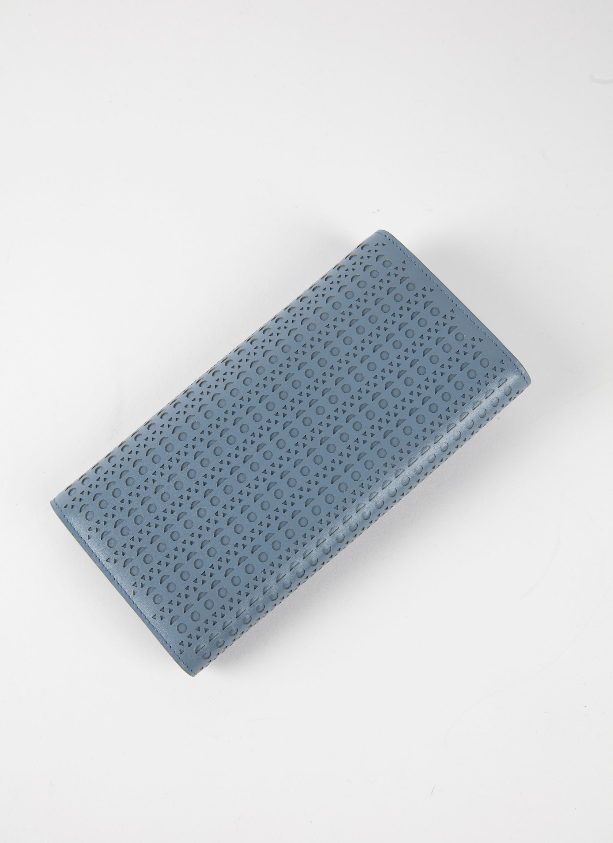 Openwork flap wallet in leather - Embrun