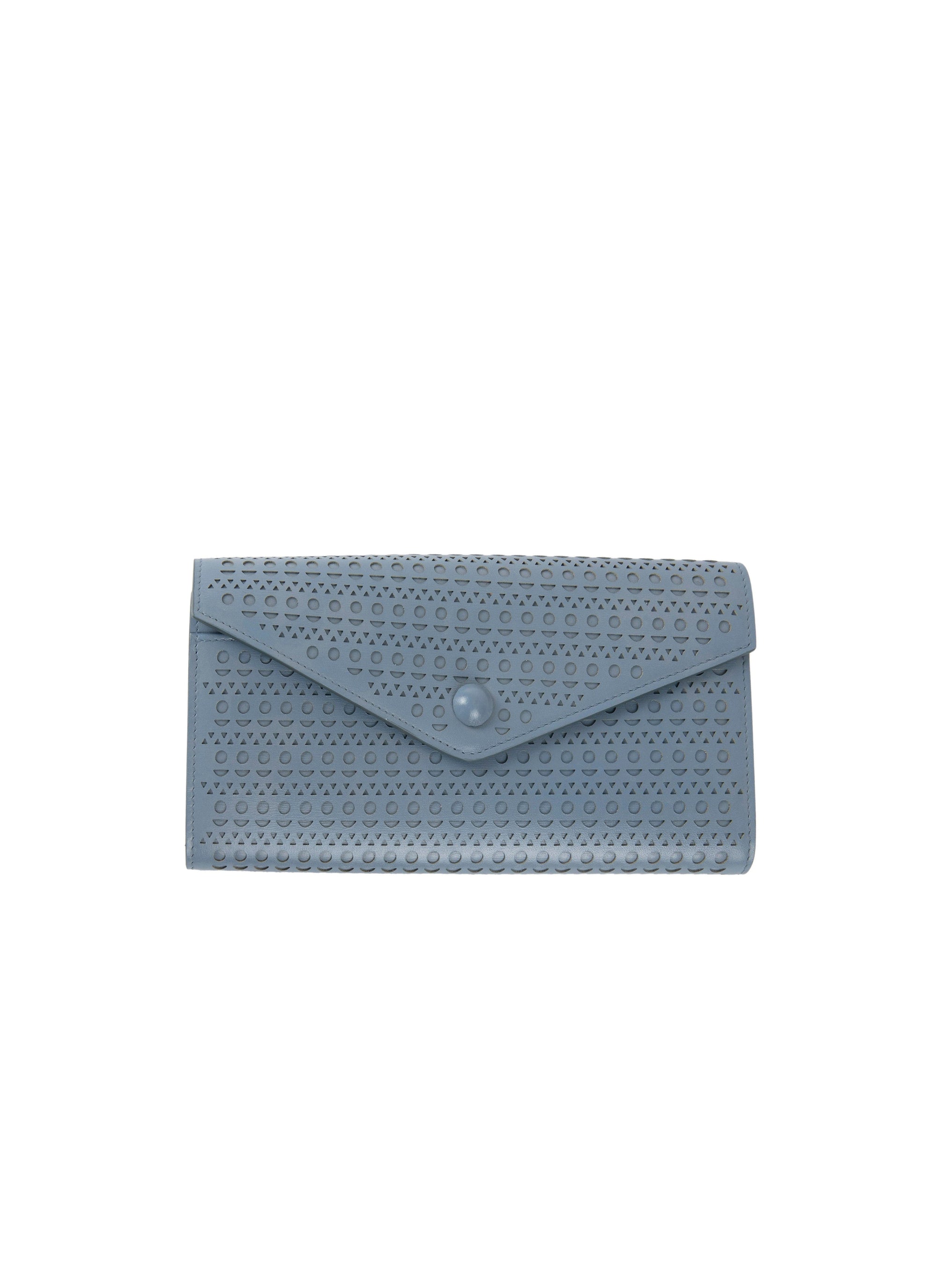Openwork flap wallet in leather - Embrun