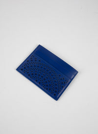 Leather card holder - Ultra Blue