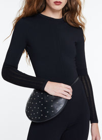 Shoulder bag Le Demi-Lune in leather - Black