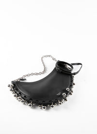 Half moon chain bag - Black intense