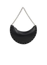 Sac porté épaule Le Demi-Lune en cuir - Noir