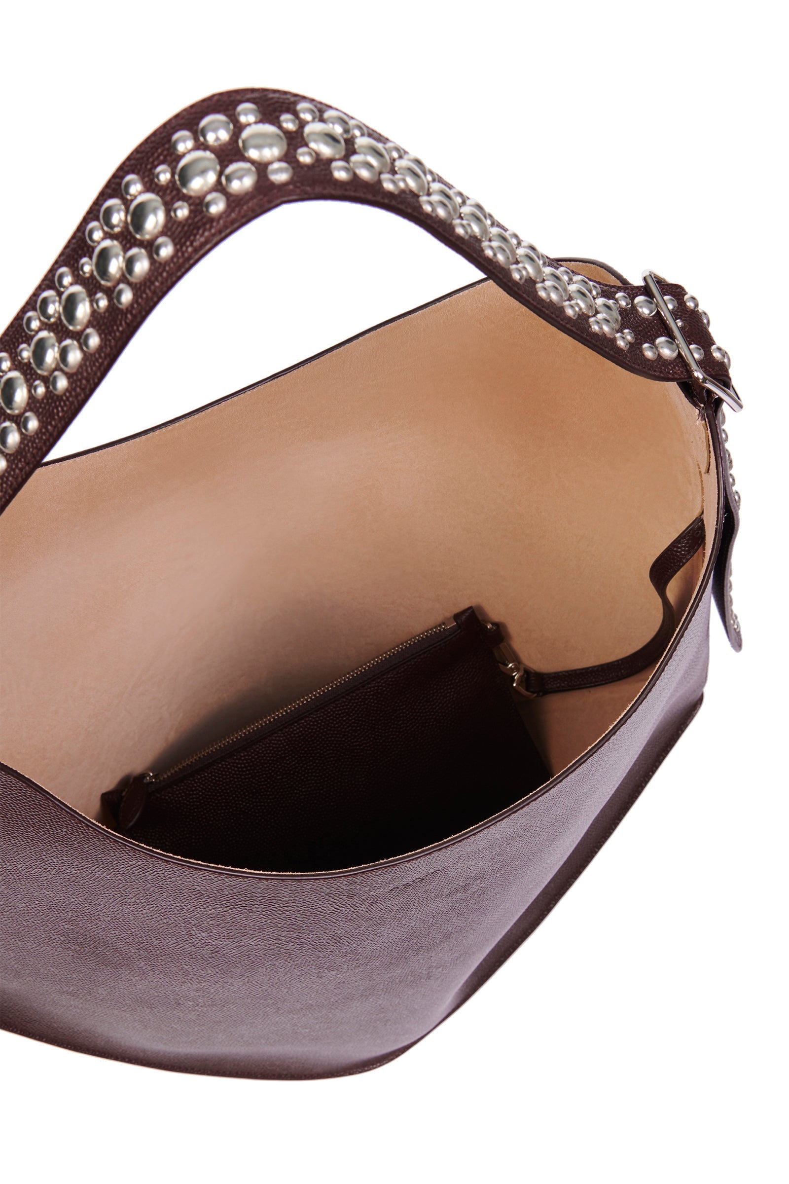 Gail large leather bag - Almandite
