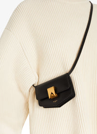 Leather Mini Bag Le Papa - Black