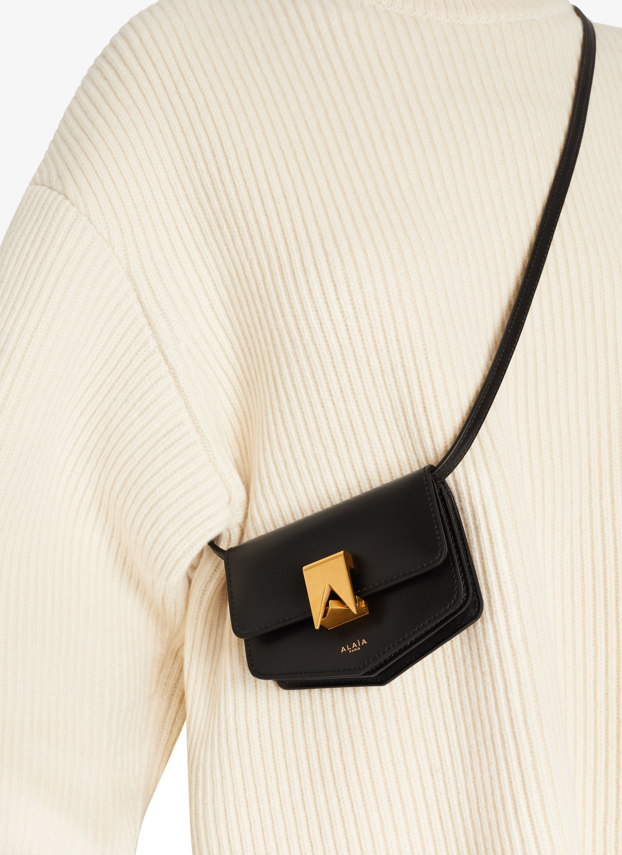 Leather Mini Bag Le Papa - Black