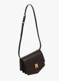 Leather Dad Bag - Dark brown