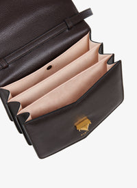 Leather Dad Bag - Dark brown
