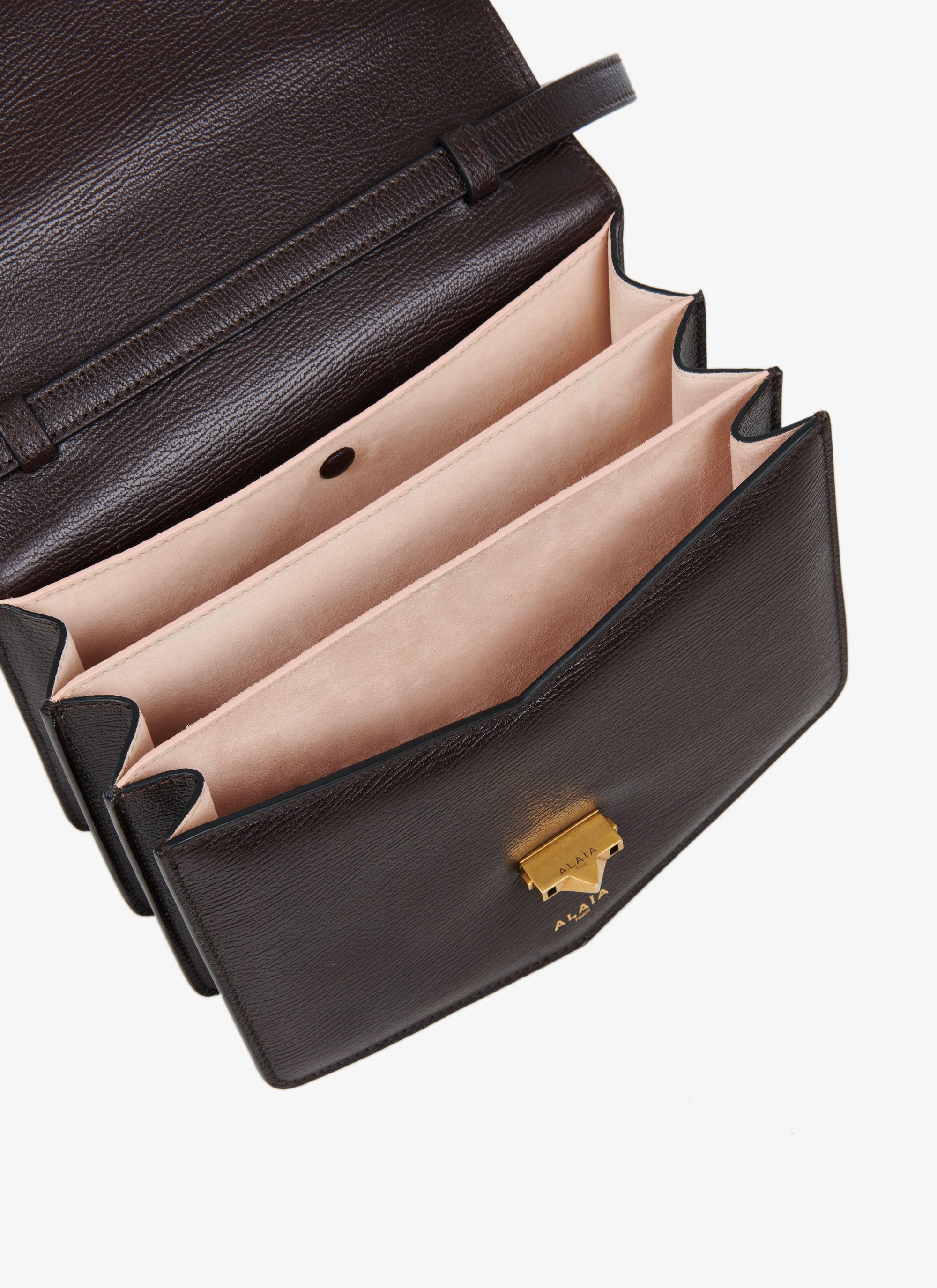 Leather Dad Bag - Dark brown