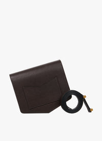 Leather Dad Bag - Dark brown