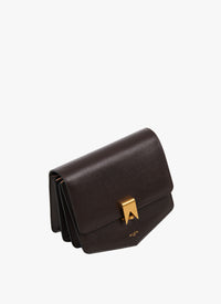 Leather Dad Bag - Dark brown