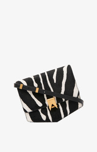 Leather Dad Bag - White & Black