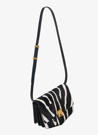Leather Dad Bag - White & Black