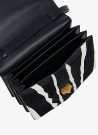 Leather Dad Bag - White & Black