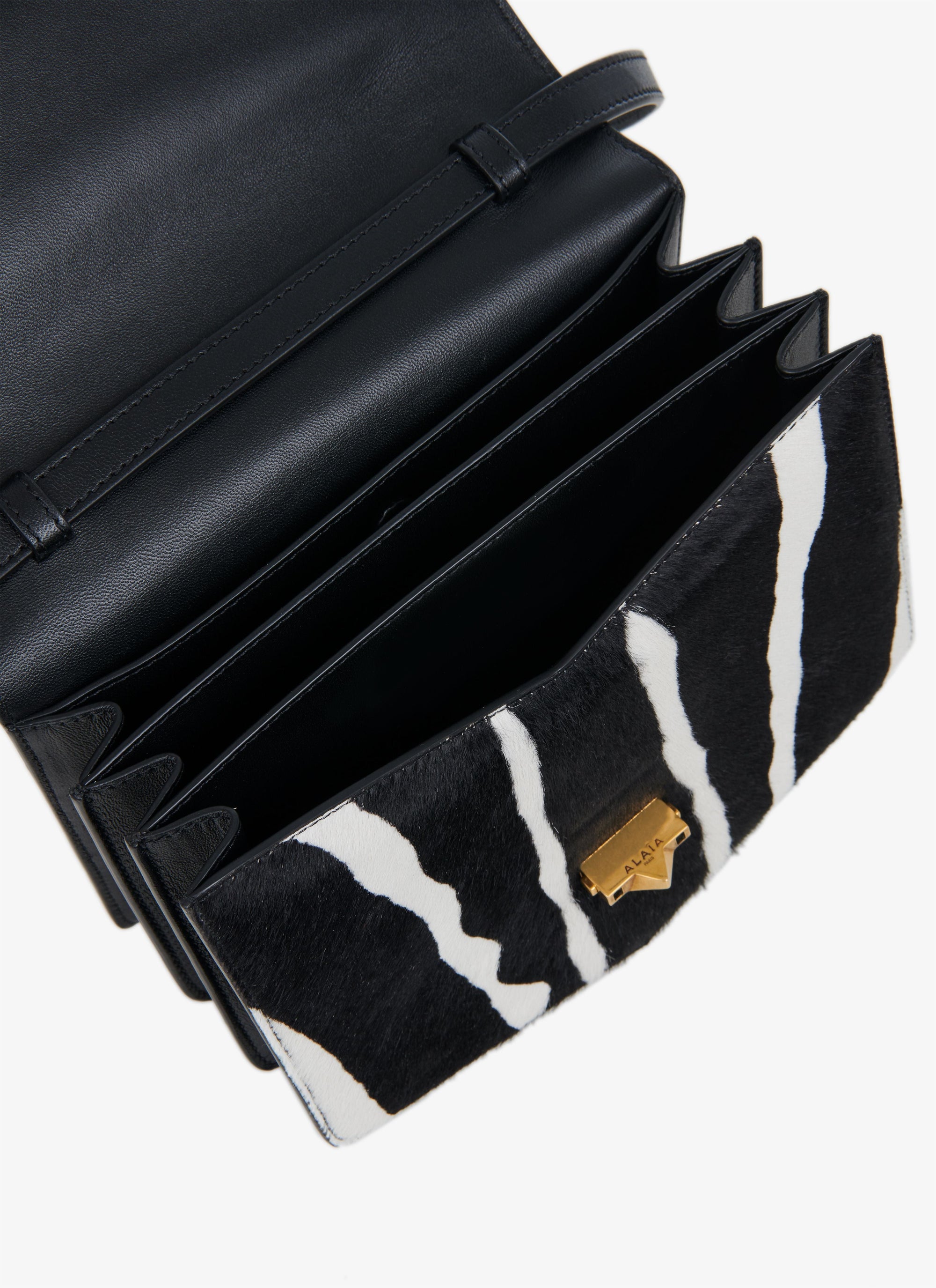 Leather Dad Bag - White & Black