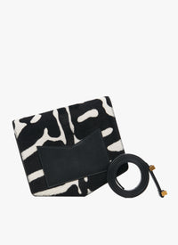 Leather Dad Bag - White & Black