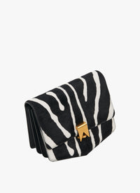 Leather Dad Bag - White & Black