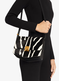 Leather Dad Bag - White & Black