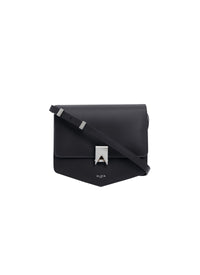 Leather Dad Bag - Black & Silver