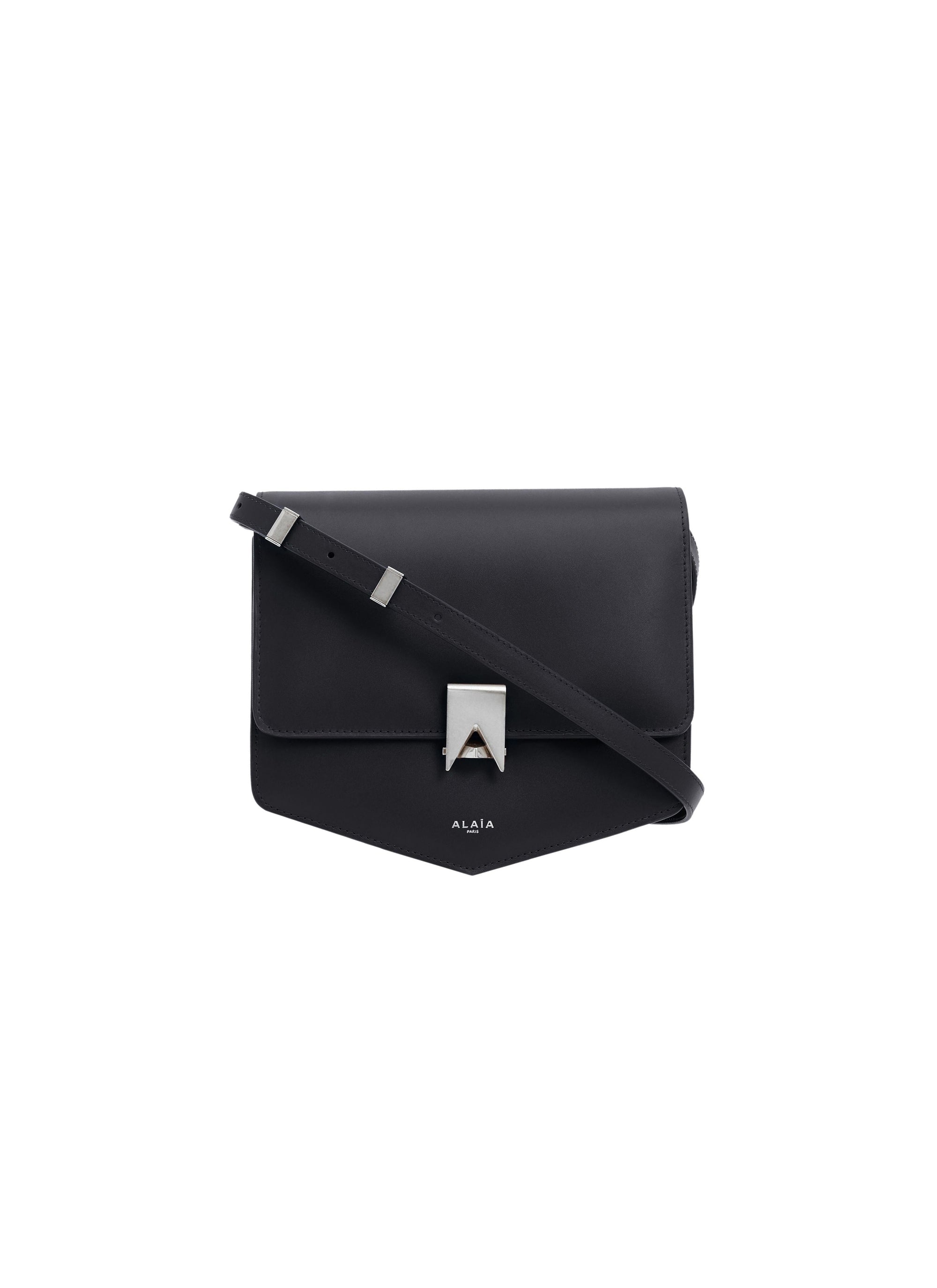 Leather Dad Bag - Black & Silver