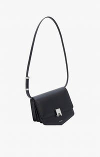 Leather Dad Bag - Black & Silver