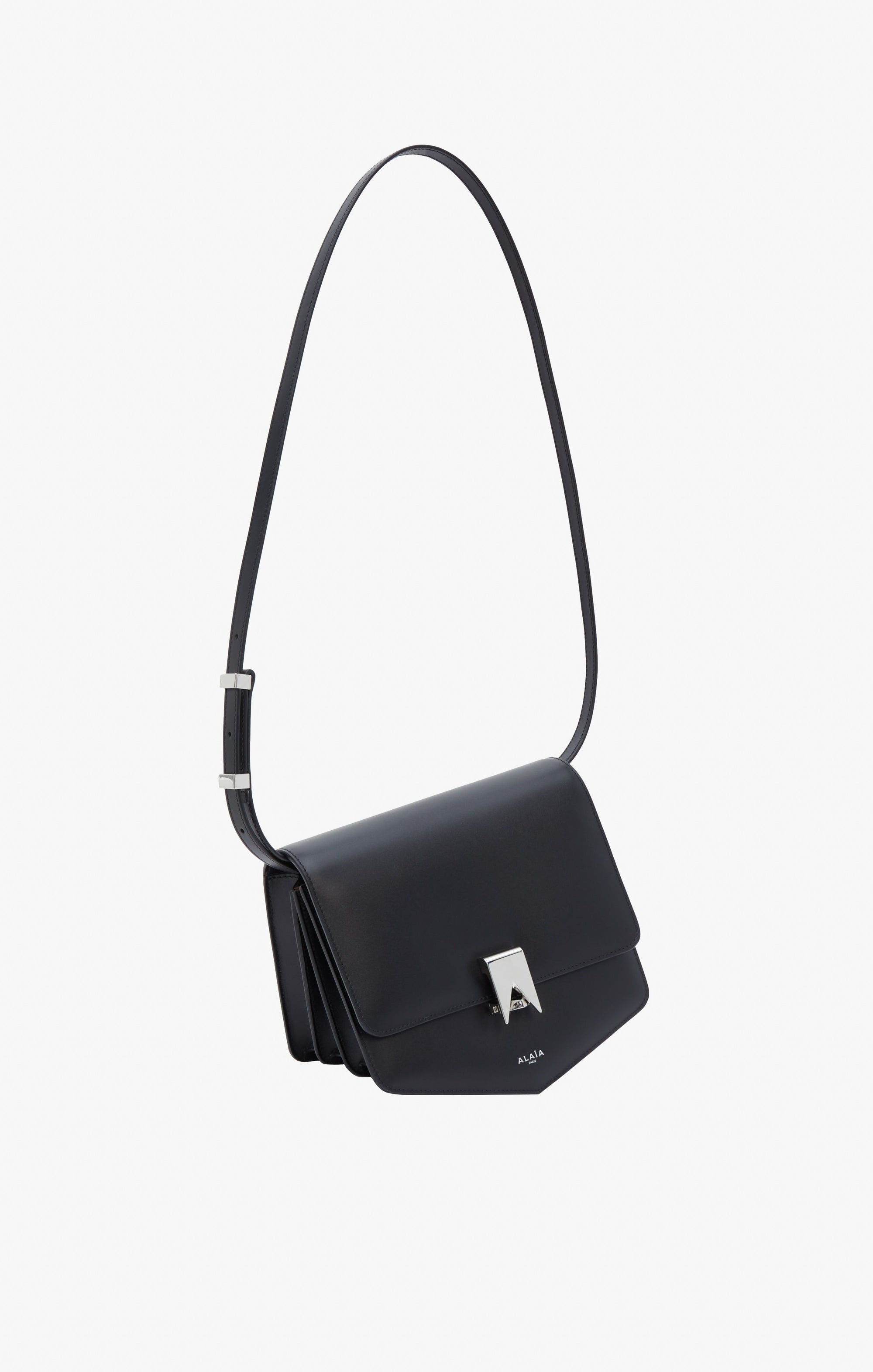 Leather Dad Bag - Black & Silver
