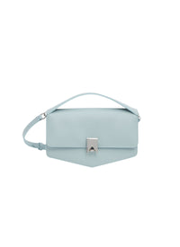 Le Papa Leather Chain Bag - Grey Green