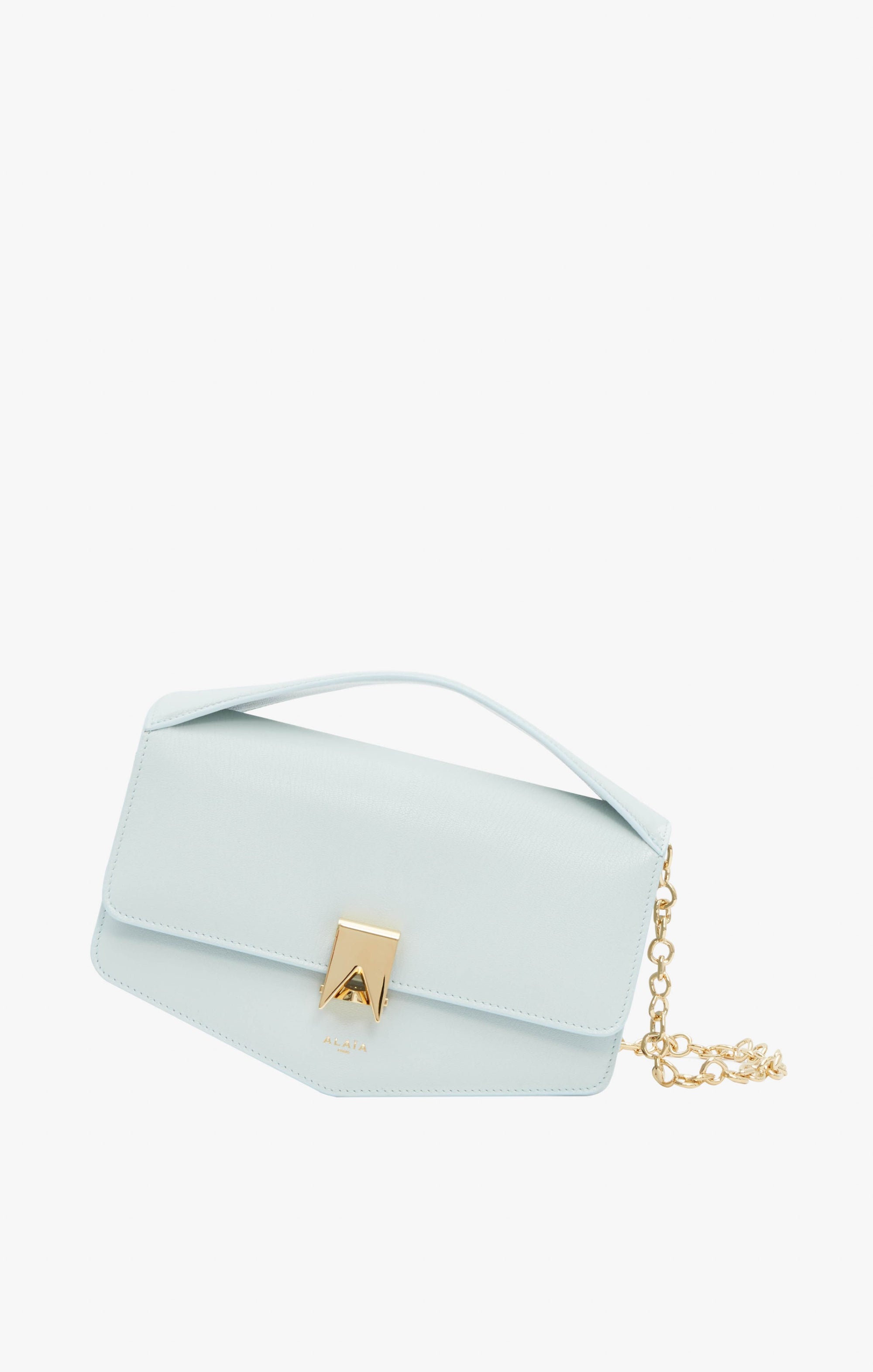 Le Papa Shoulder Bag, Leather - Mint Pastel