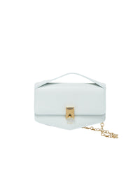 Le Papa Shoulder Bag, Leather - Mint Pastel