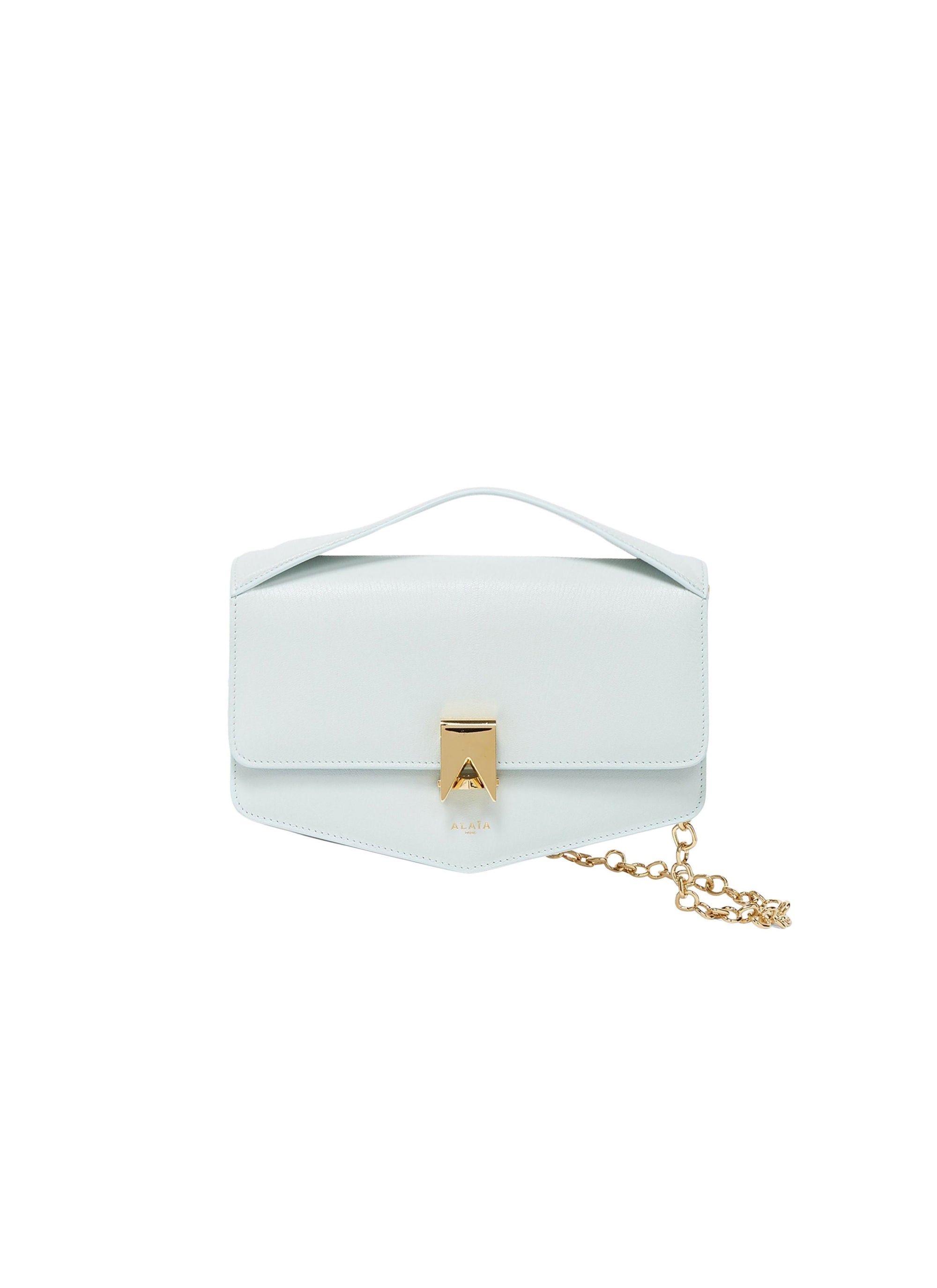 Le Papa Shoulder Bag, Leather - Mint Pastel