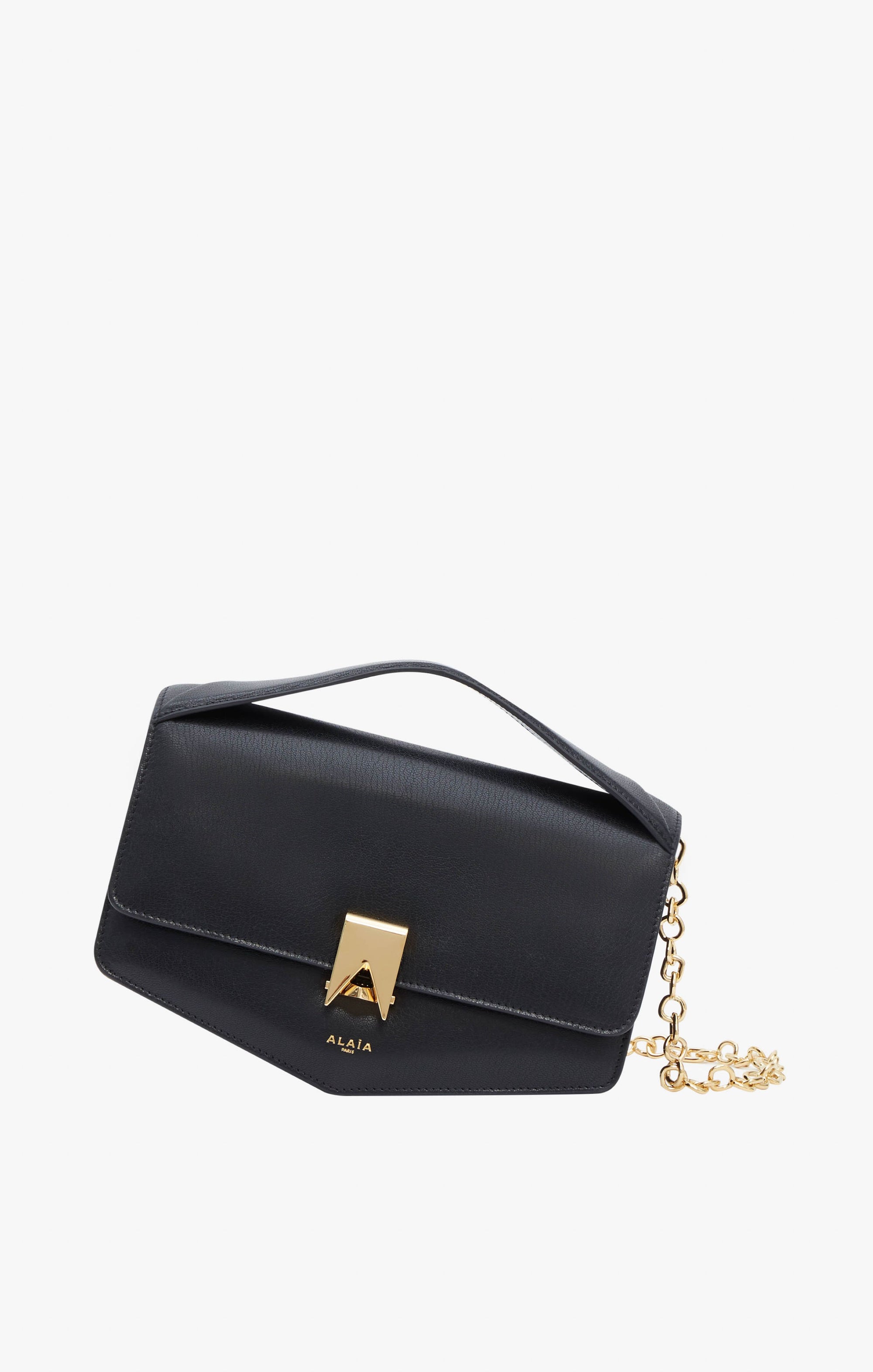 Le Papa Shoulder Bag, Leather - Black