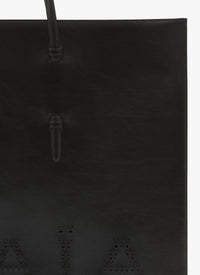 Grand sac cabas Mina en cuir - Noir