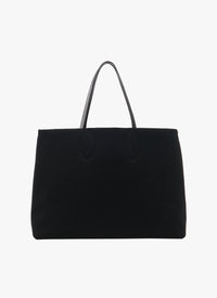 Wool blend tote bag - Black