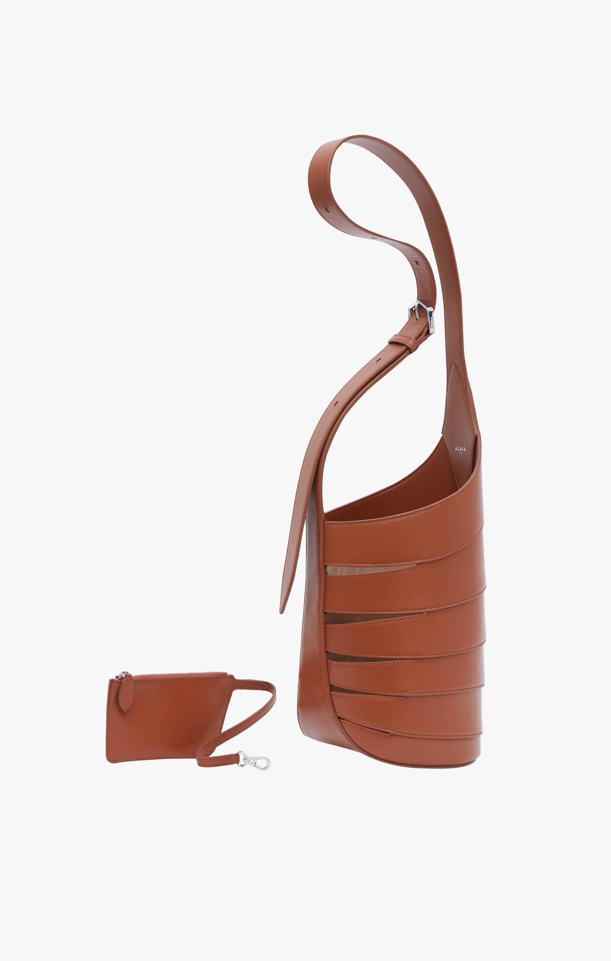 Babel bag in smooth shiny leather - Cognac