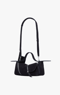 Le Zip bag in grained leather - Black
