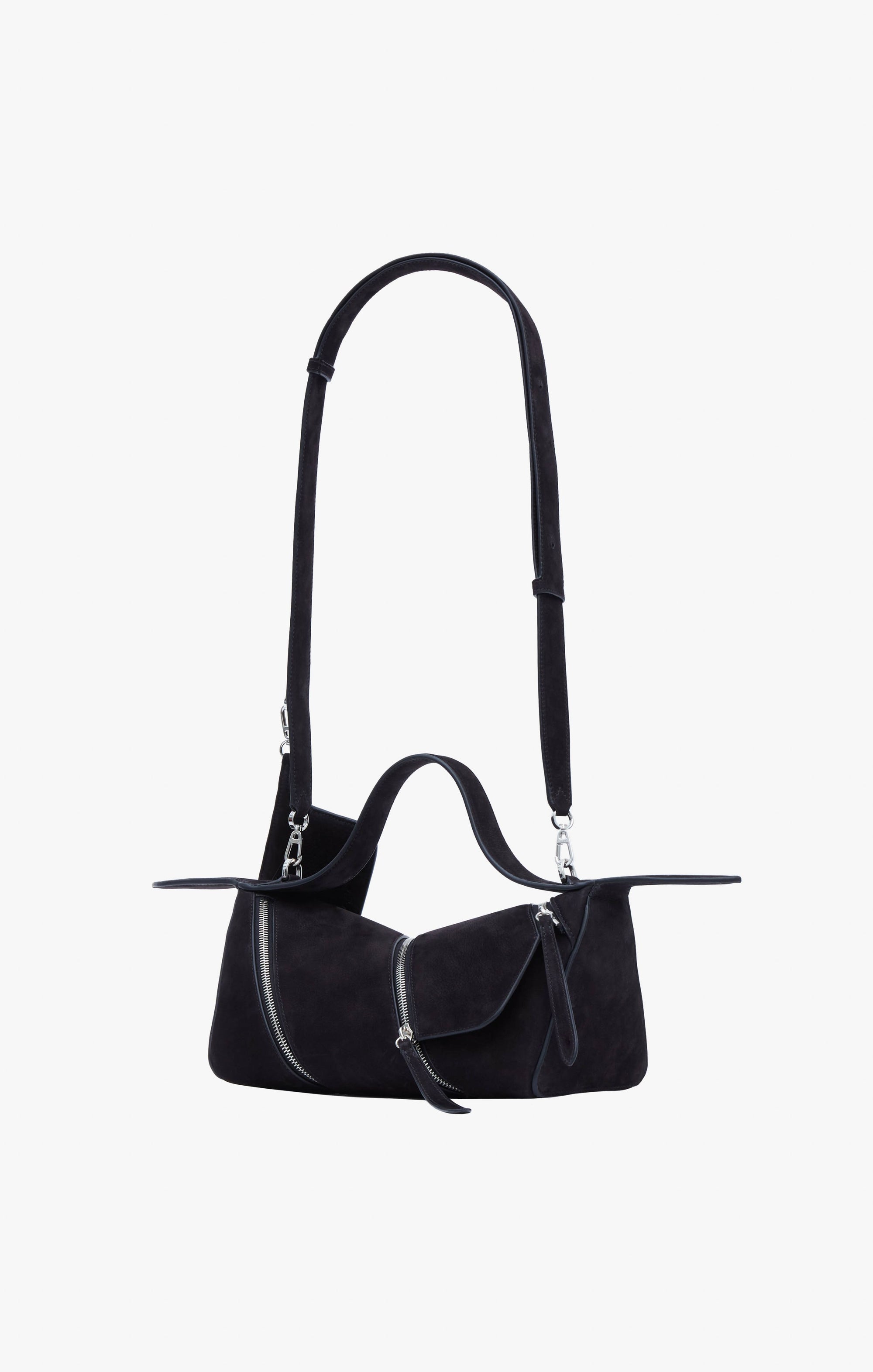 Le Zip bag in grained leather - Black