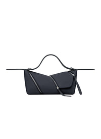 Le Zip bag in grained leather - Black