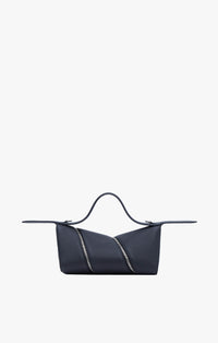 Le Zip bag in grained leather - Black
