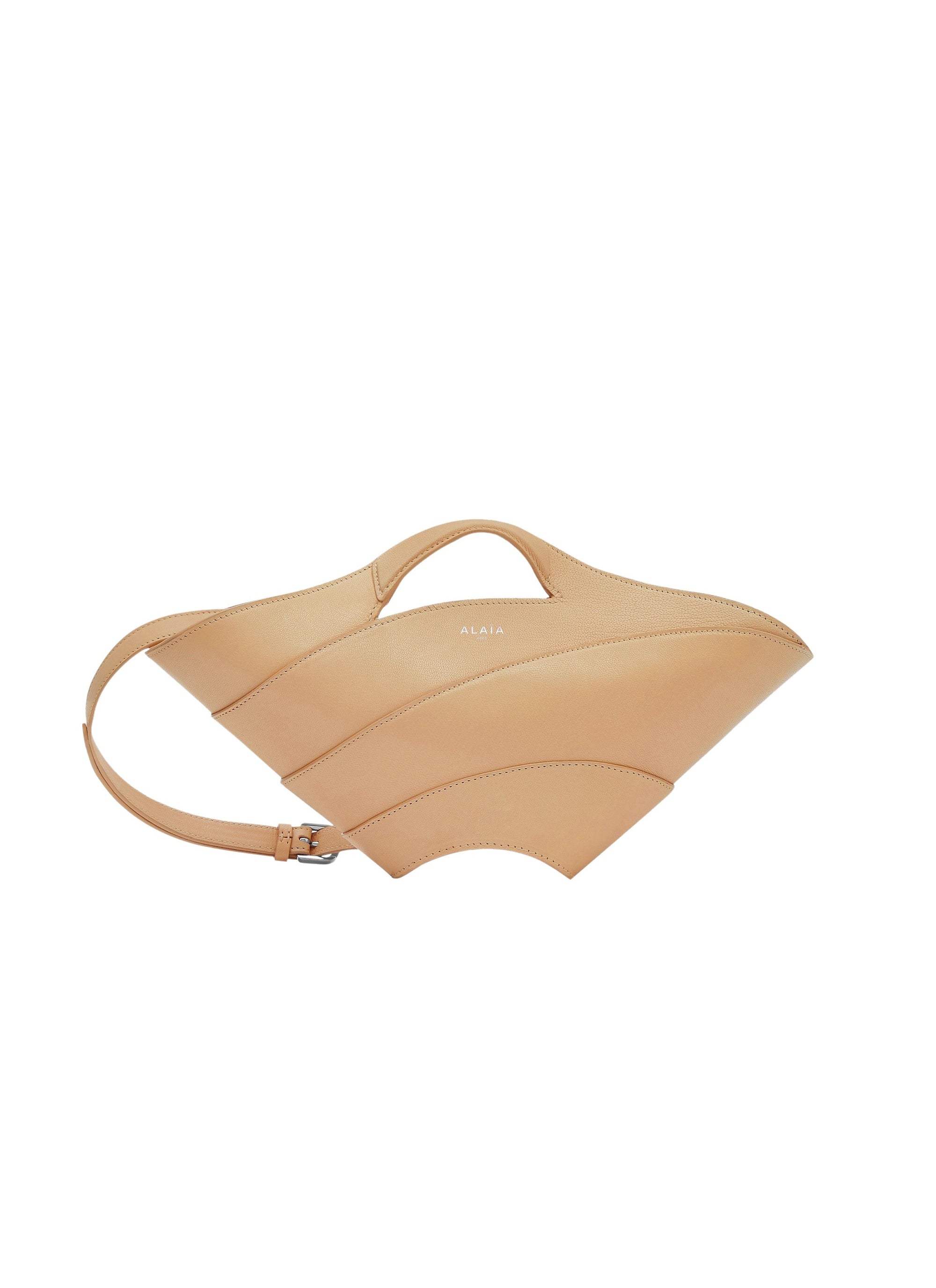 Khaima bag in smooth shiny leather - Dune