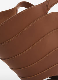 Leather Khaima bag - Cognac