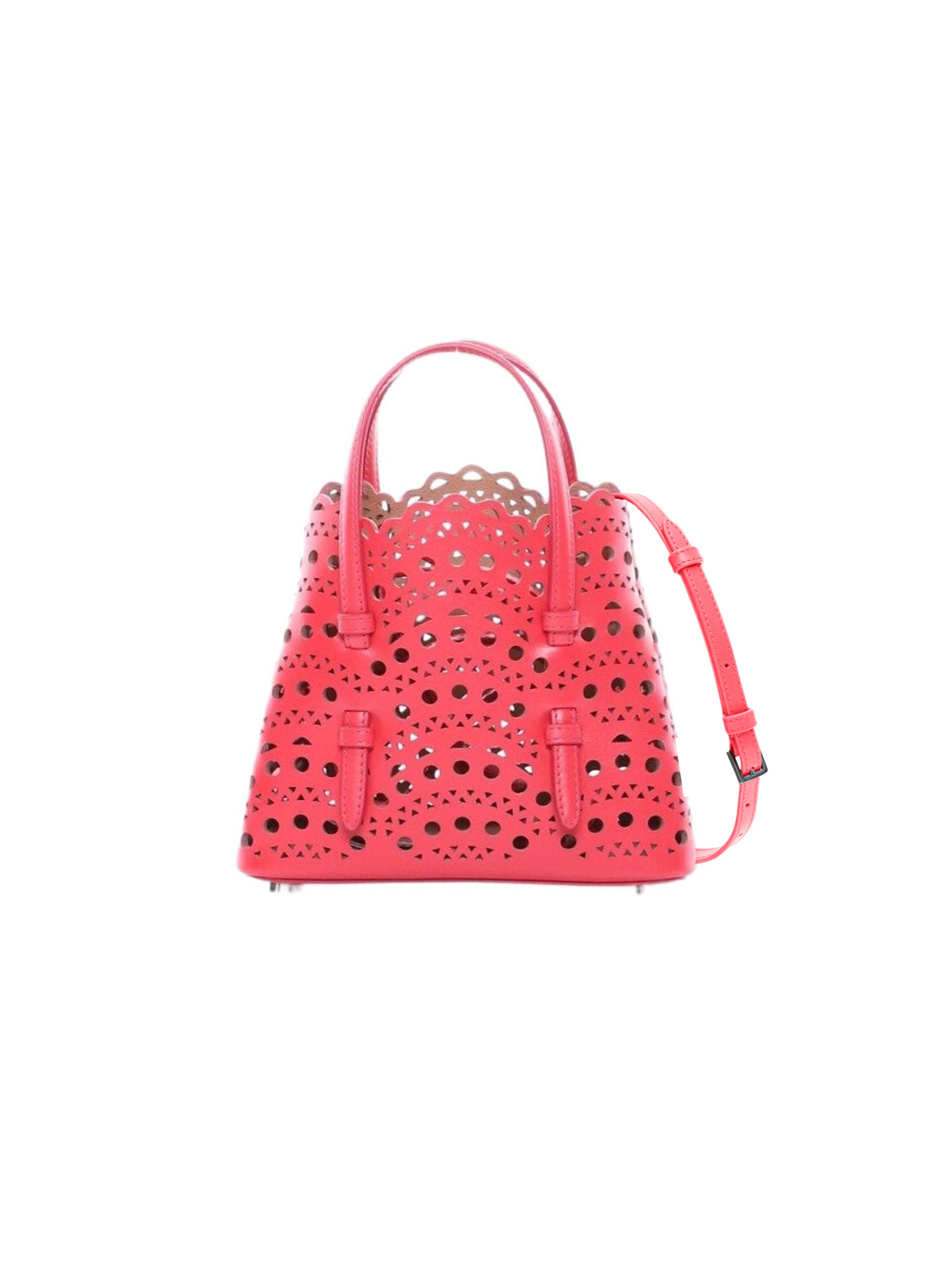 Sac Mina 16 en cuir - Framboise