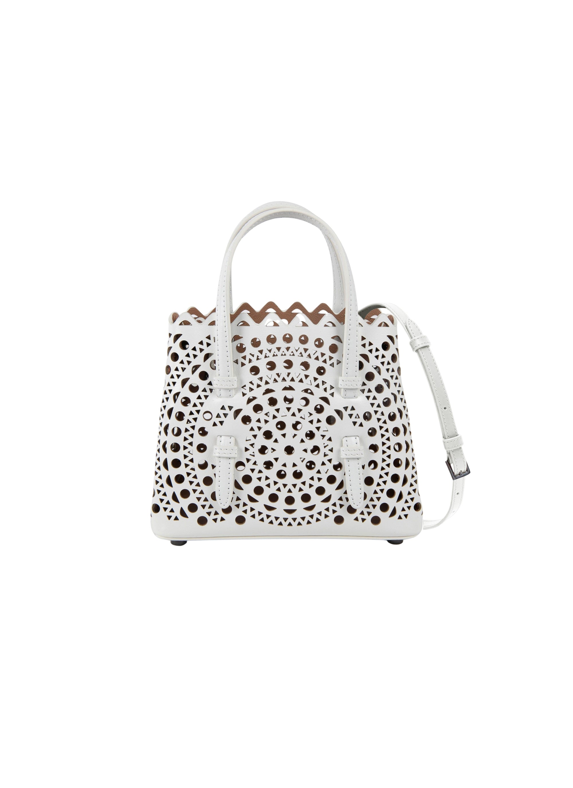 Mini Leather Mina Bag - Optic White