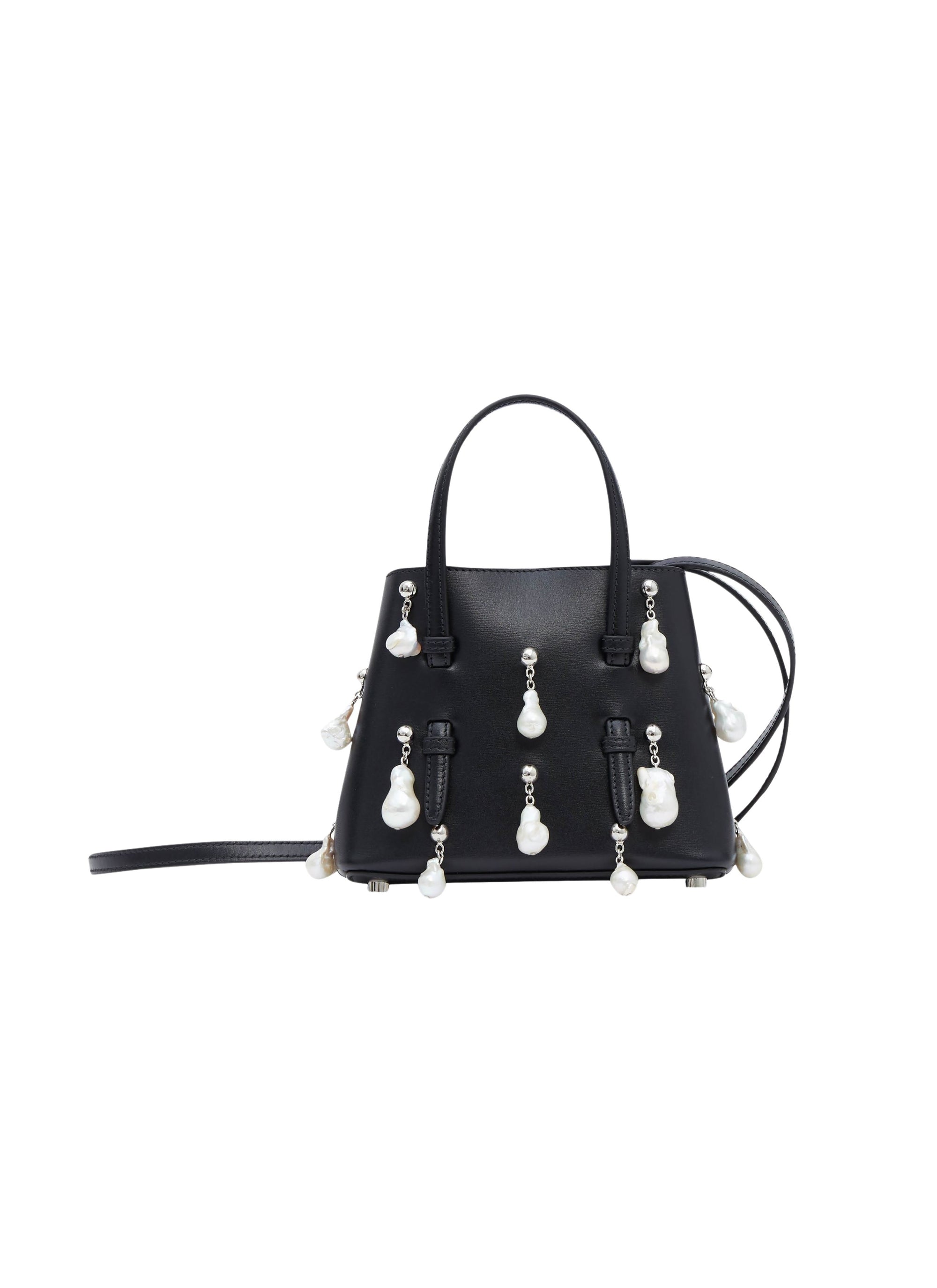 Bag Mina 16 in leather - Black