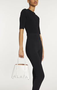 Mina 25 Perforated Leather Bag - Optic White