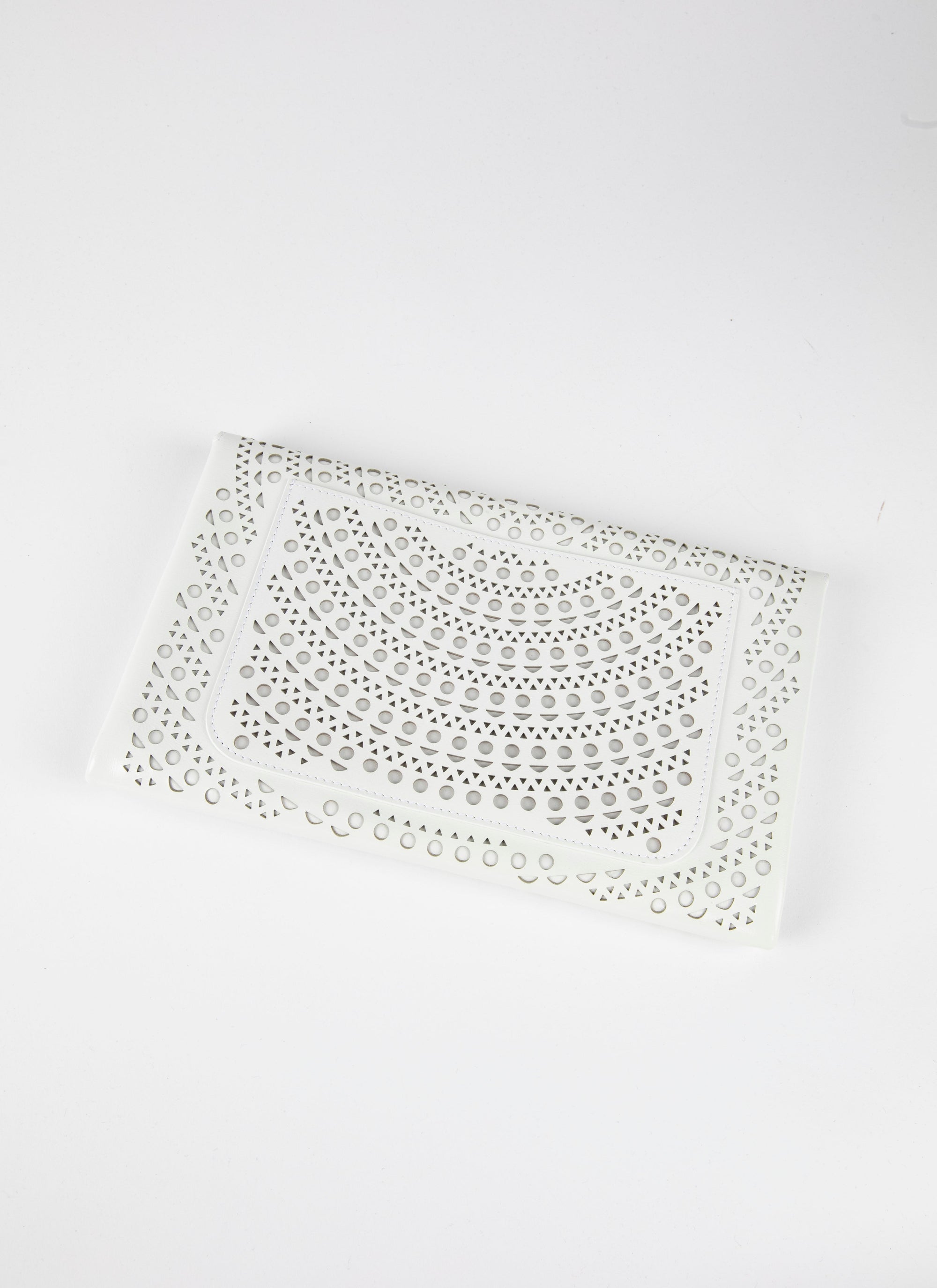 Openwork leather Oum bag - Optic White