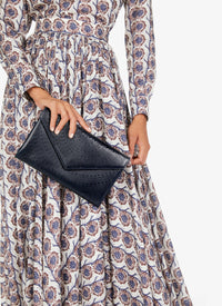 Openwork leather Oum bag - Black intense