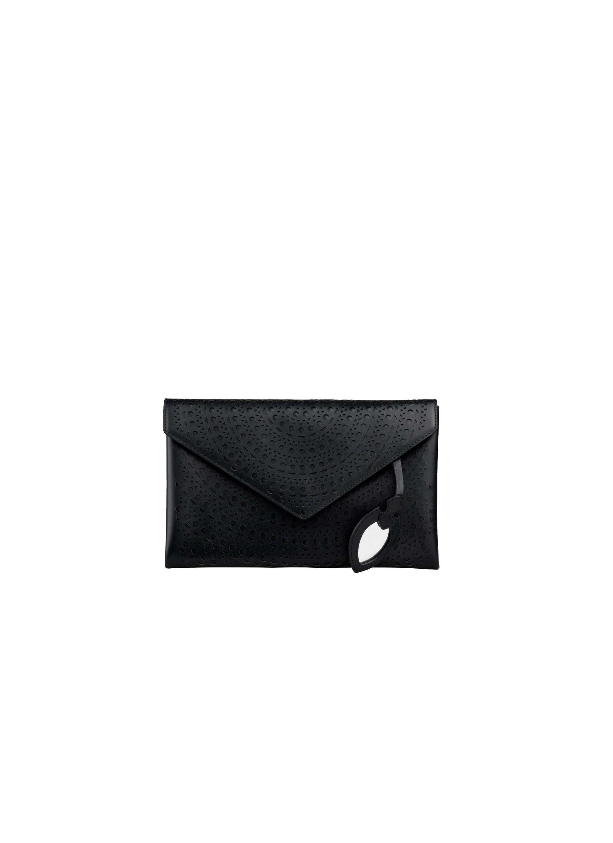 Openwork leather Oum bag - Black intense
