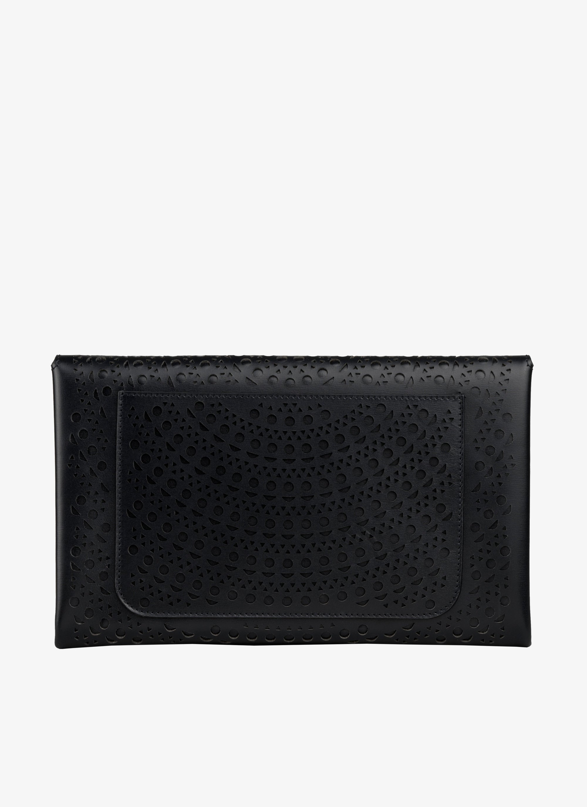 Openwork leather Oum bag - Black intense