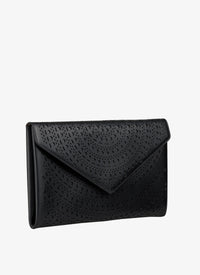 Openwork leather Oum bag - Black intense