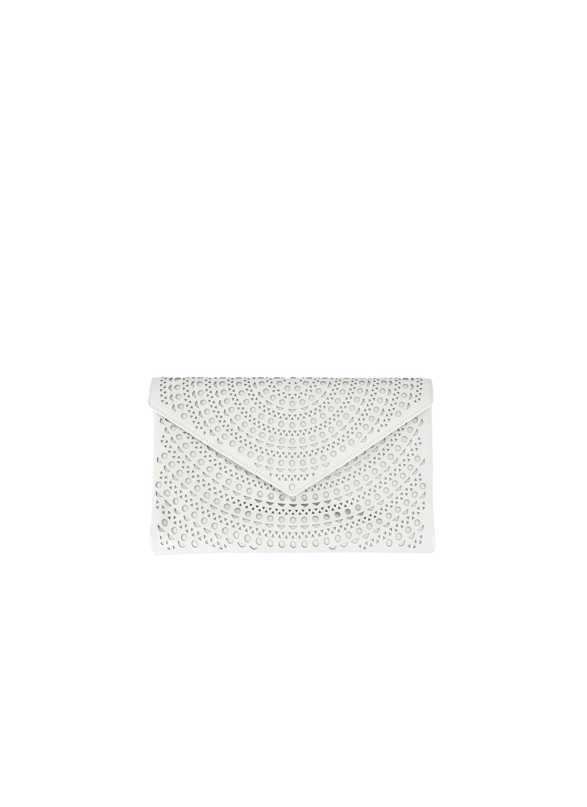 Openwork leather Oum bag - Optic White