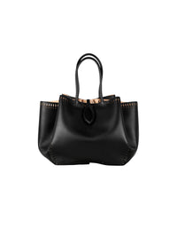 Shoulder bag Angele 32 in leather - Black